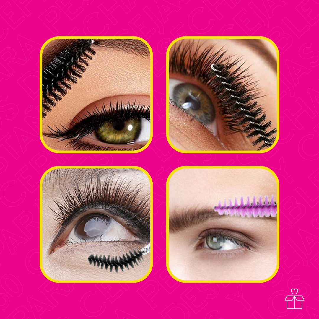 50 Cepillos Desechables para Pestañas y Cejas
