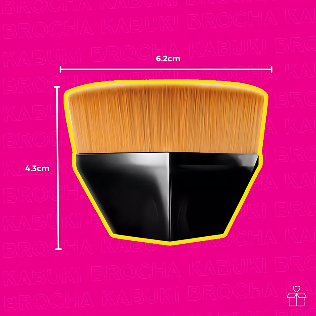 10 Brochas Plana De Maquillaje Kabuki Base Corrector Mayoreo OnlyShop Mexico