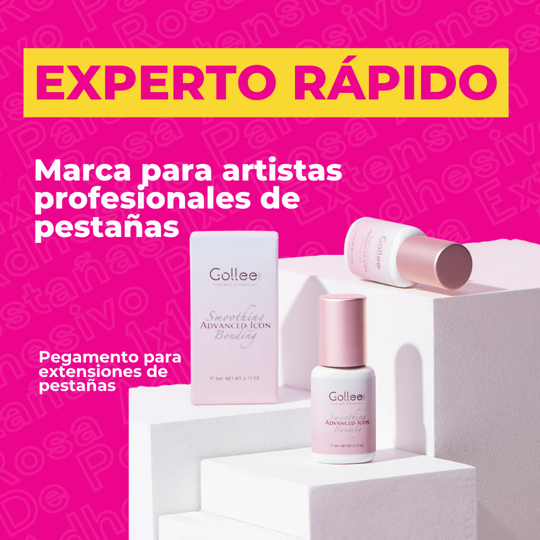 Adhesivo Extensiones De Pestañas Pink Clear Bonding Gollee Color Rosa transparente