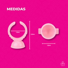 Cargar imagen en el visor de la galería, 300 Anillos con división para extensión de pestañas mink
