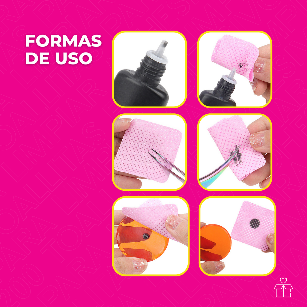 200 Toallitas para limpiar adhesivo