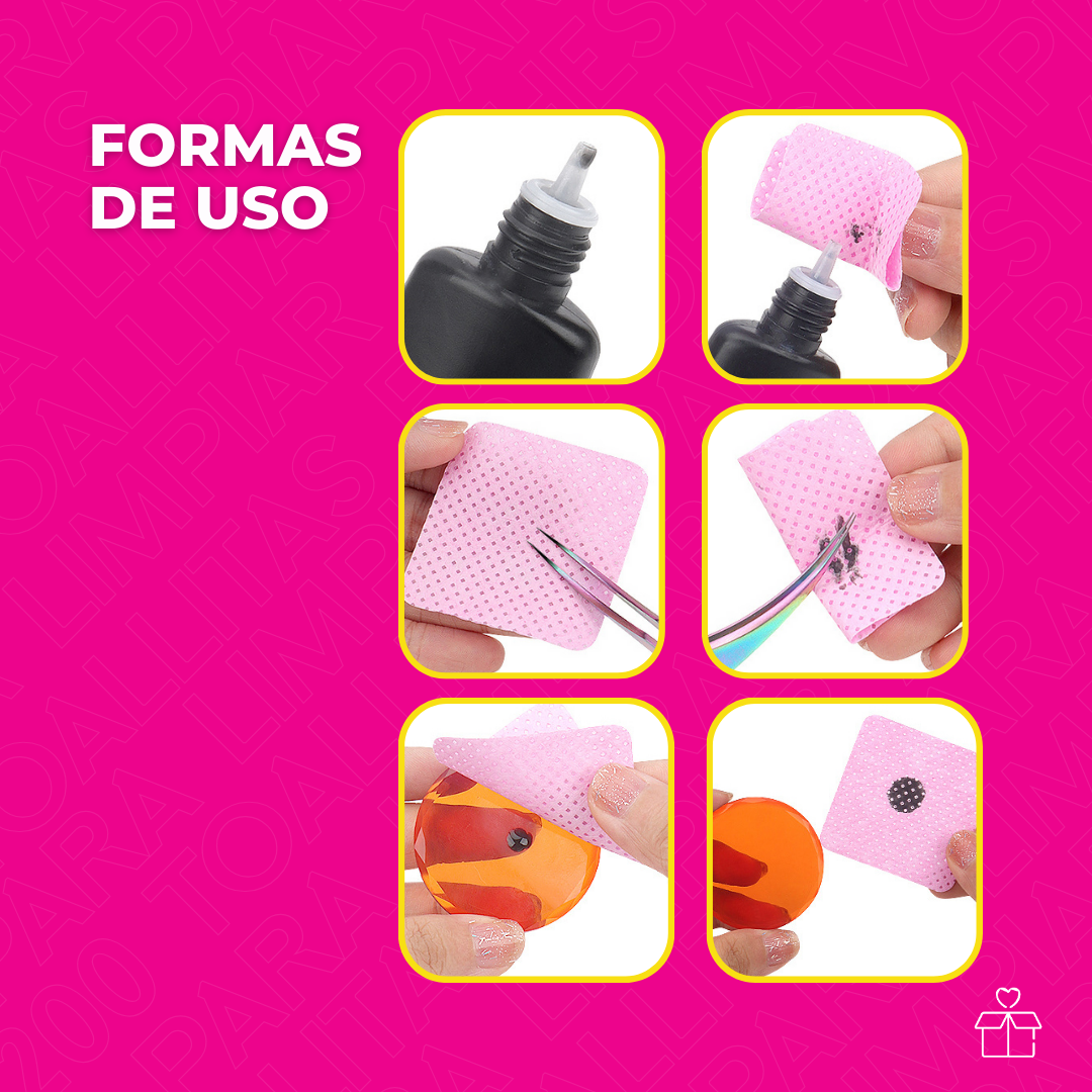 200 Toallitas para limpiar adhesivo