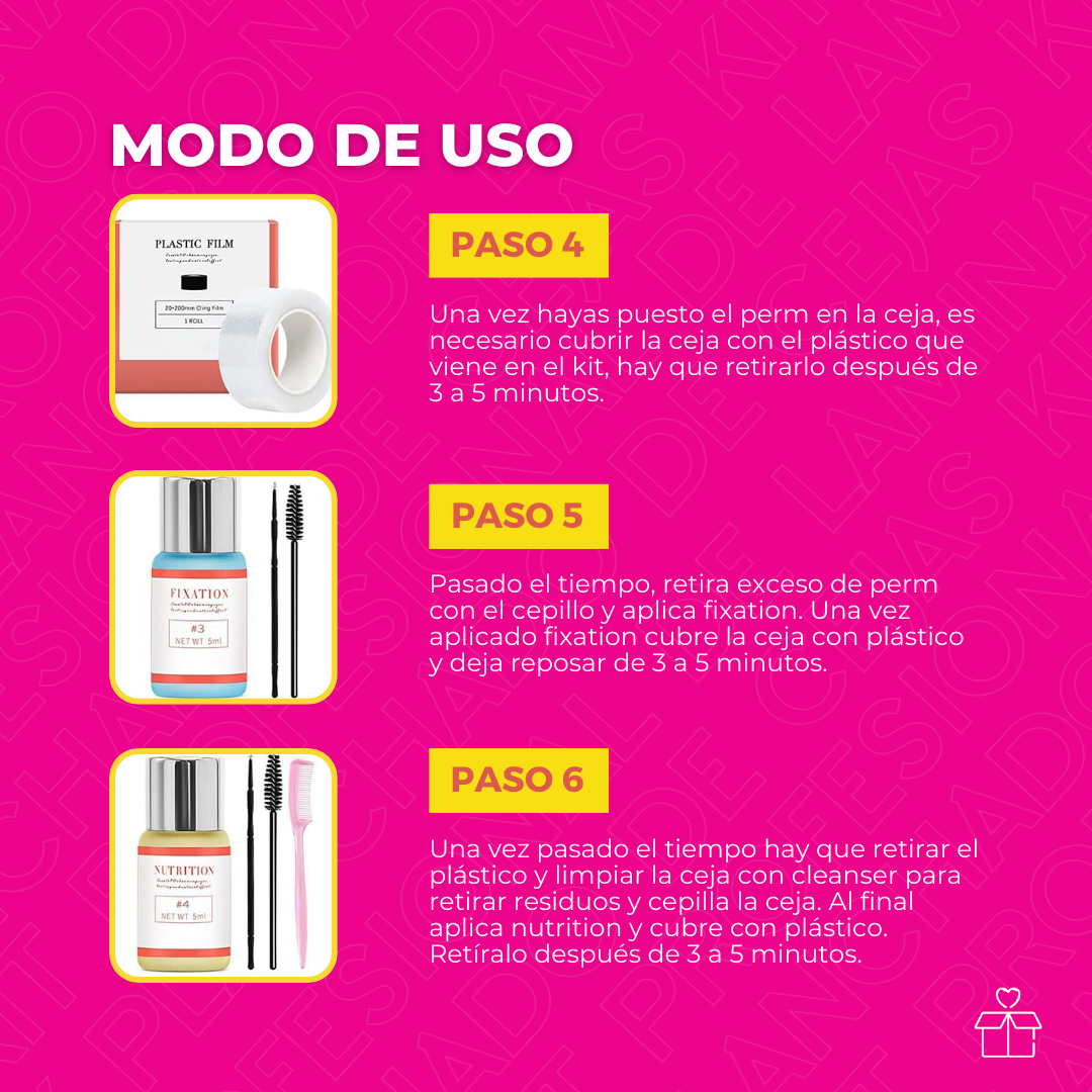 Kit Profesional de Laminado y Planchado de Cejas