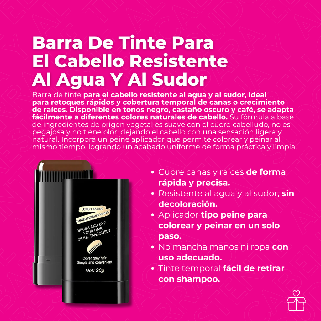 Tinte Para El Cabello En Barra Cubre Canas Al Rápido 20g