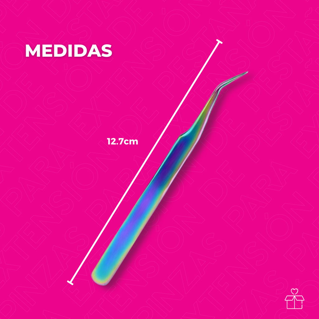 Pinzas Para Extensión De Pestañas Mink 1x1  Tornasol 1pz