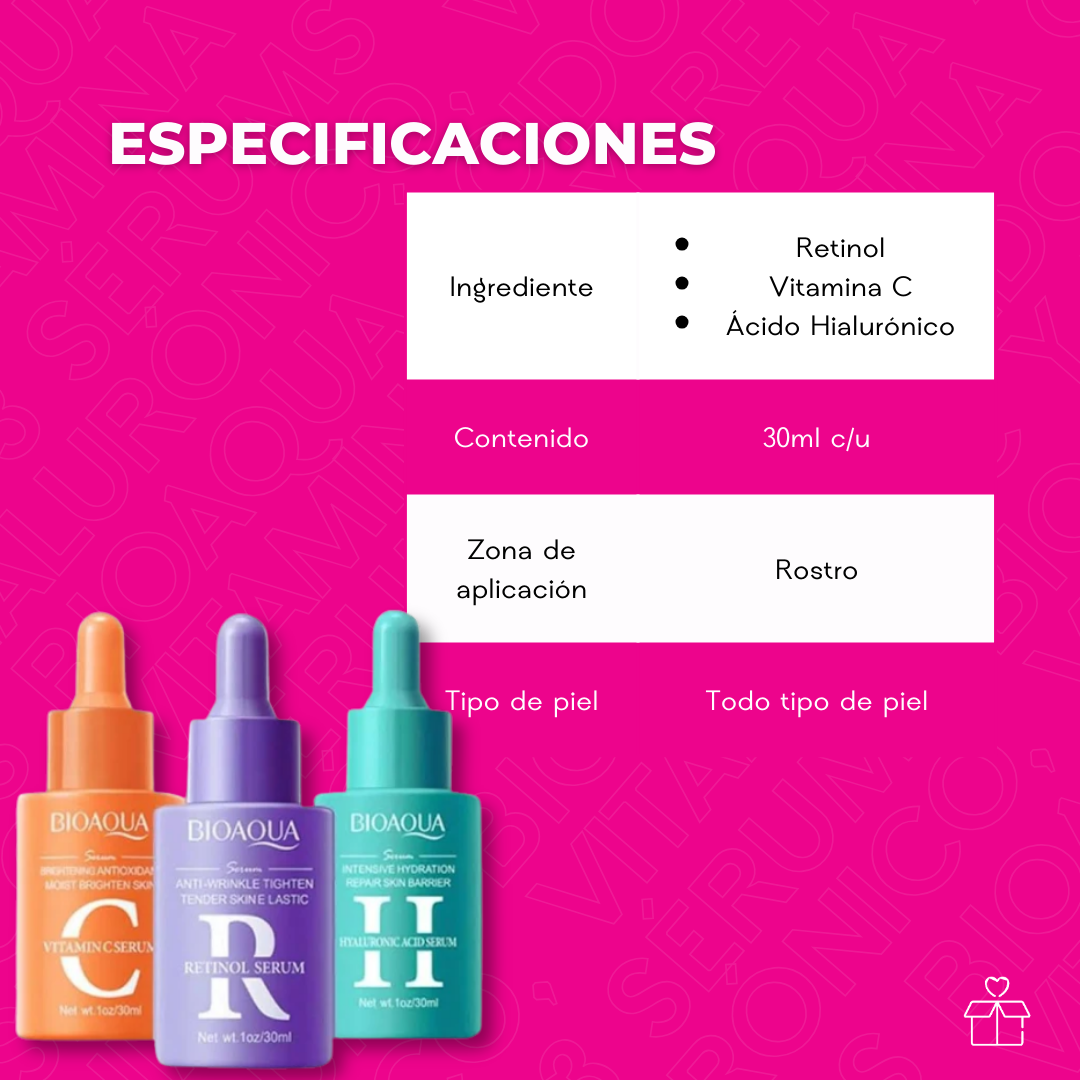 Bioaqua Serums Acido Hialuronico Vitamina C Retinol
