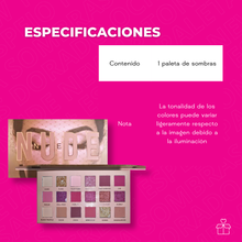 Cargar imagen en el visor de la galería, Paleta Sombras Nude New 18 Tonos Rosas Dorado Ocres + Espejo
