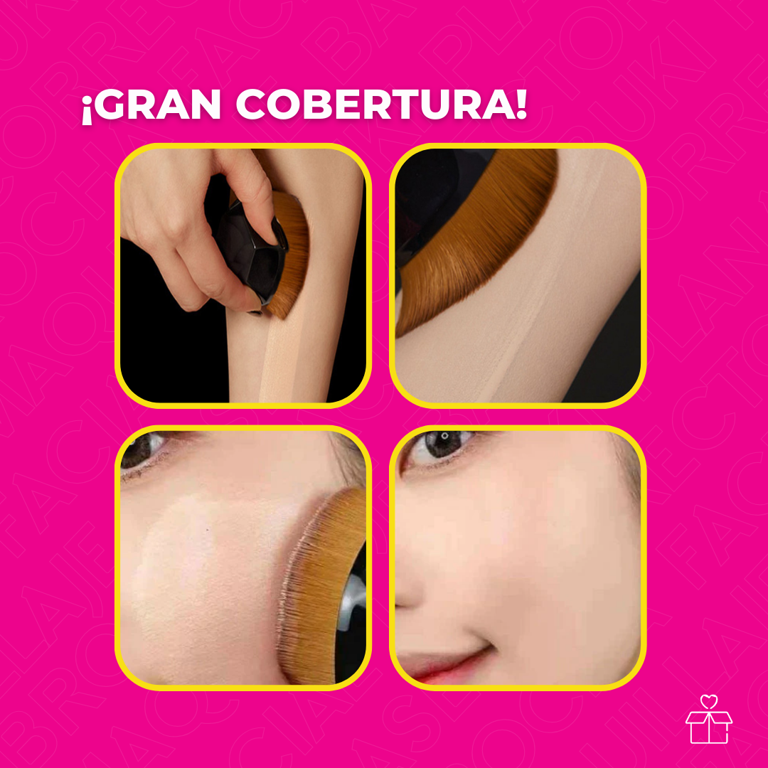 Brocha Facial Kabuki Plana para Maquillaje