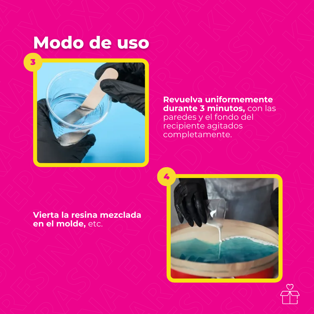 Resina Epoxica Cristal Trasparent Diy Arte Kit Epoxy 1:1 Color 1.1