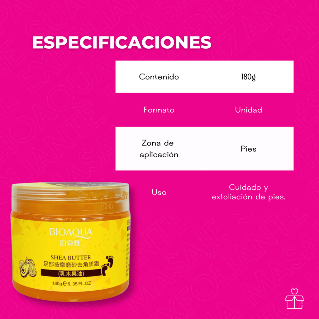 Gel Exfoliante Bioaqua para Pies con Masaje Suavizante