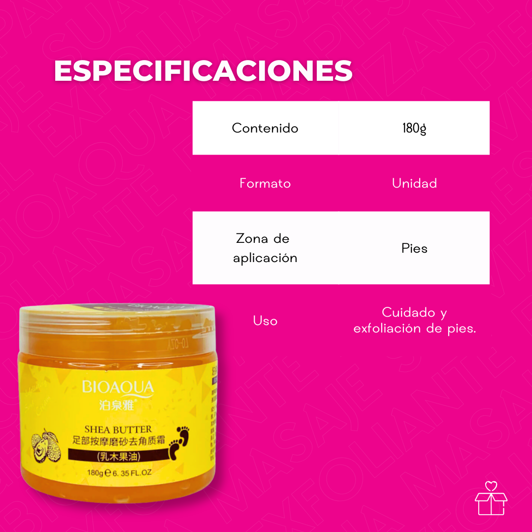 Gel Exfoliante Bioaqua para Pies con Masaje Suavizante