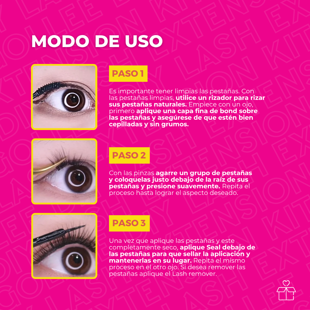 Pestañas Diy Golle Lash Extension Kit