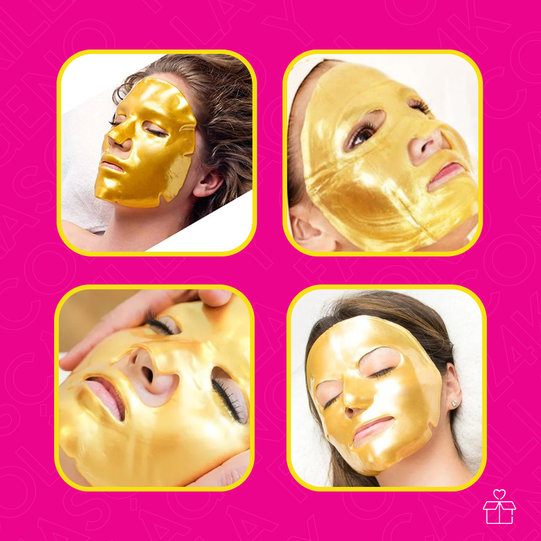 Mascarilla Facial con Colágeno y Oro 24K 50 Pzas