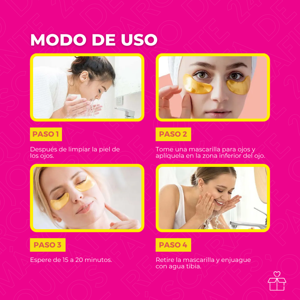 Parches Hydrogel Contorno Ojos Acido Hialuronico Antiarrugas