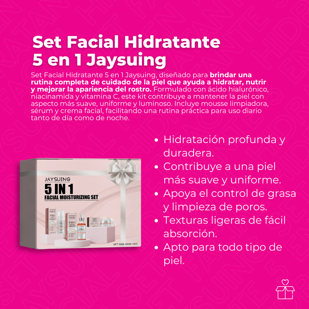 Set Facial Hidratante 5 en 1 Jaysuing