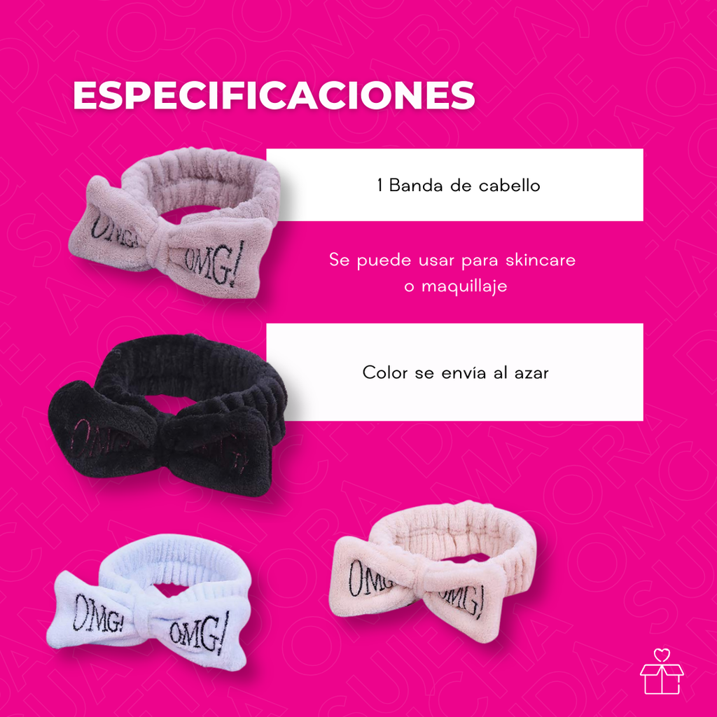 Banda Sujetadora De Cabello Suave Ancha OMG Maquillaje