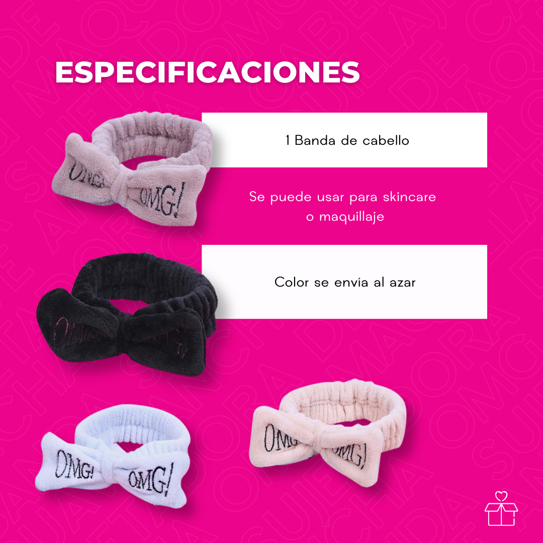 Banda Sujetadora De Cabello Suave Ancha OMG Maquillaje