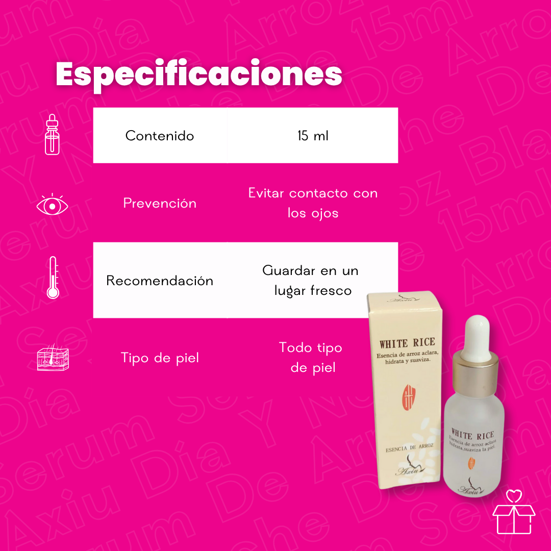 Serum Axiu Arroz Blanco Ácido Hialurónico