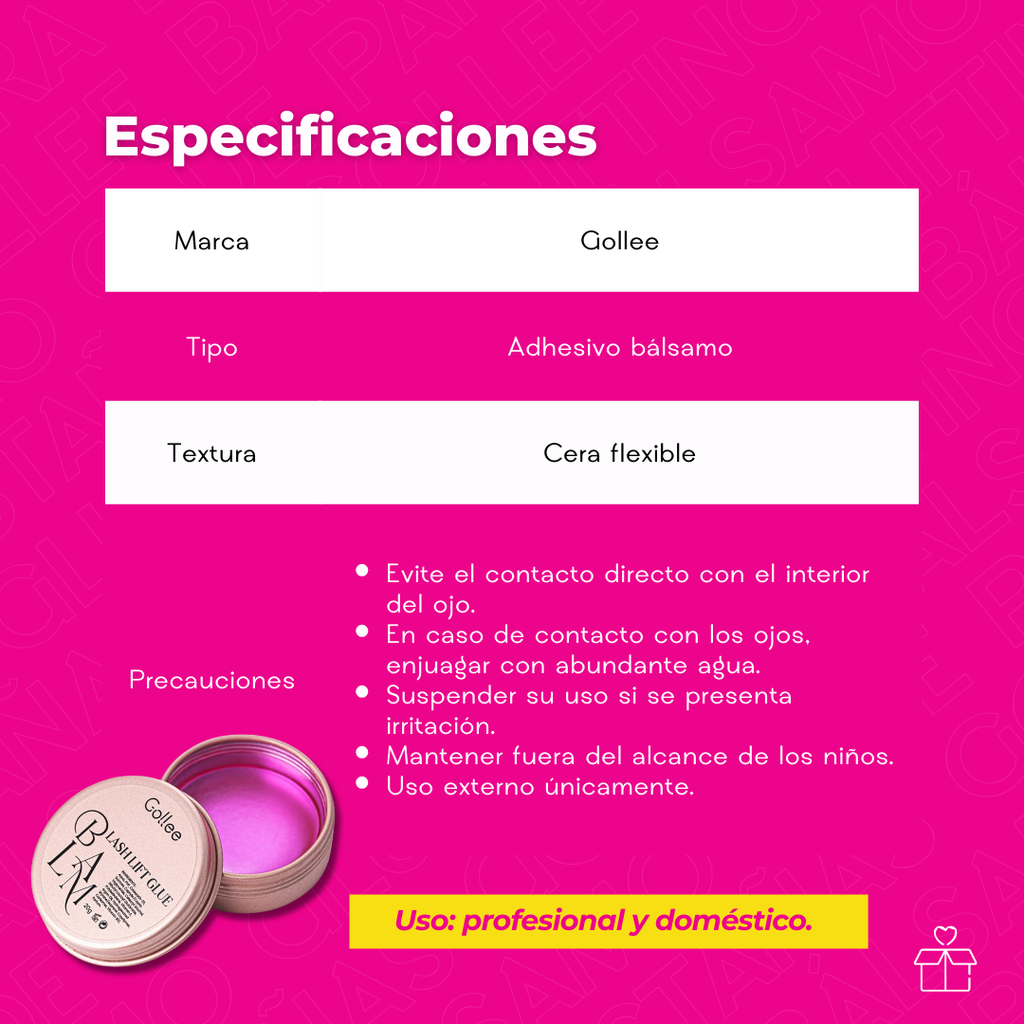 Bálsamo Glue para lifting de pestañas Gollee