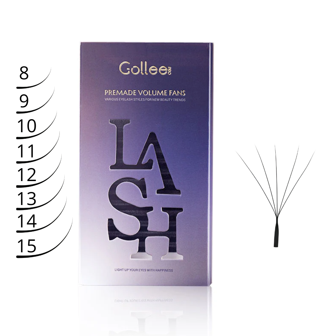 Blister Gollee Pestañas Mix Prearmadas Color Negro