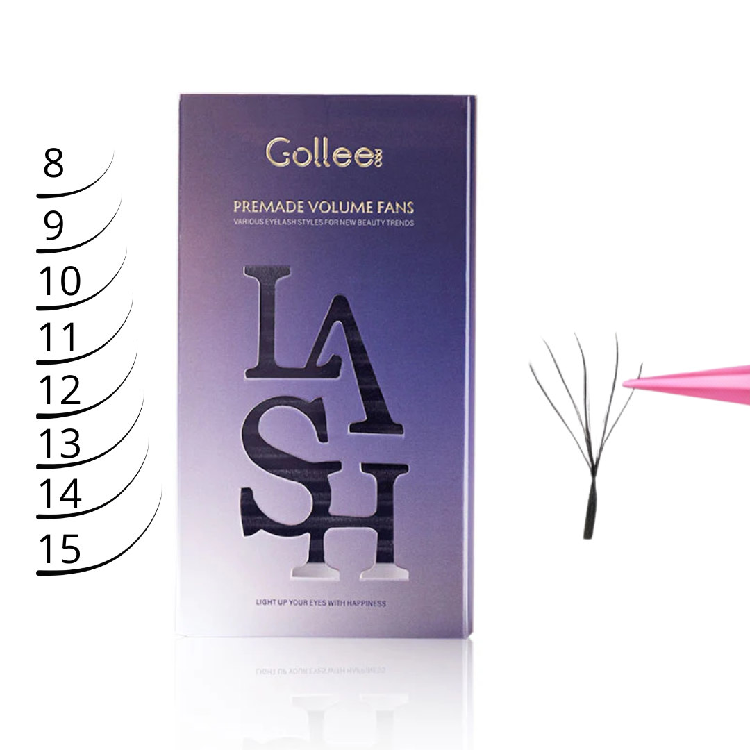 Blister Gollee Pestañas Mix Prearmadas Color Negro