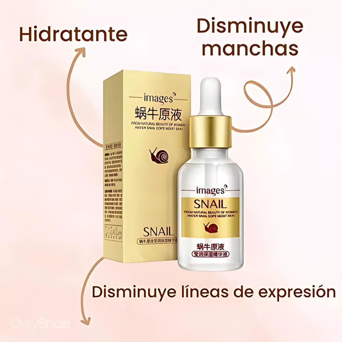 5 Serum Acido Hialuronico White Rice Te Verde Granada Snail OnlyShop Mexico