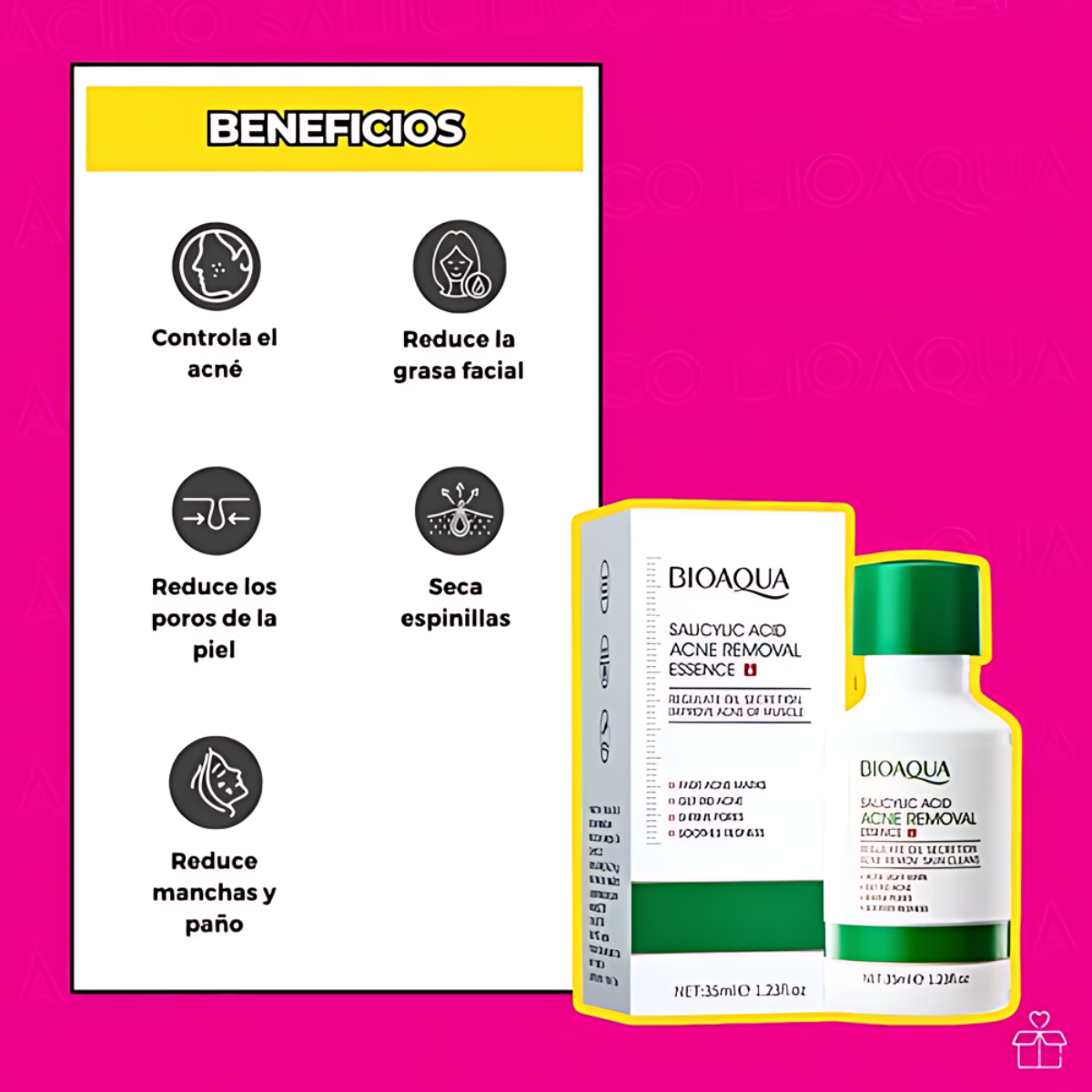 Serum Facial Con Acido Salicilico Anti Acne Bioaqua OnlyShop Mexico