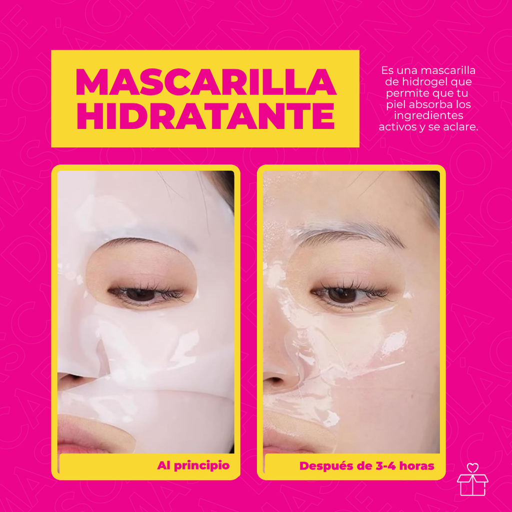 Mascarilla Facial Colageno Beauty Bio Collagen Mask Caja 4 pzas