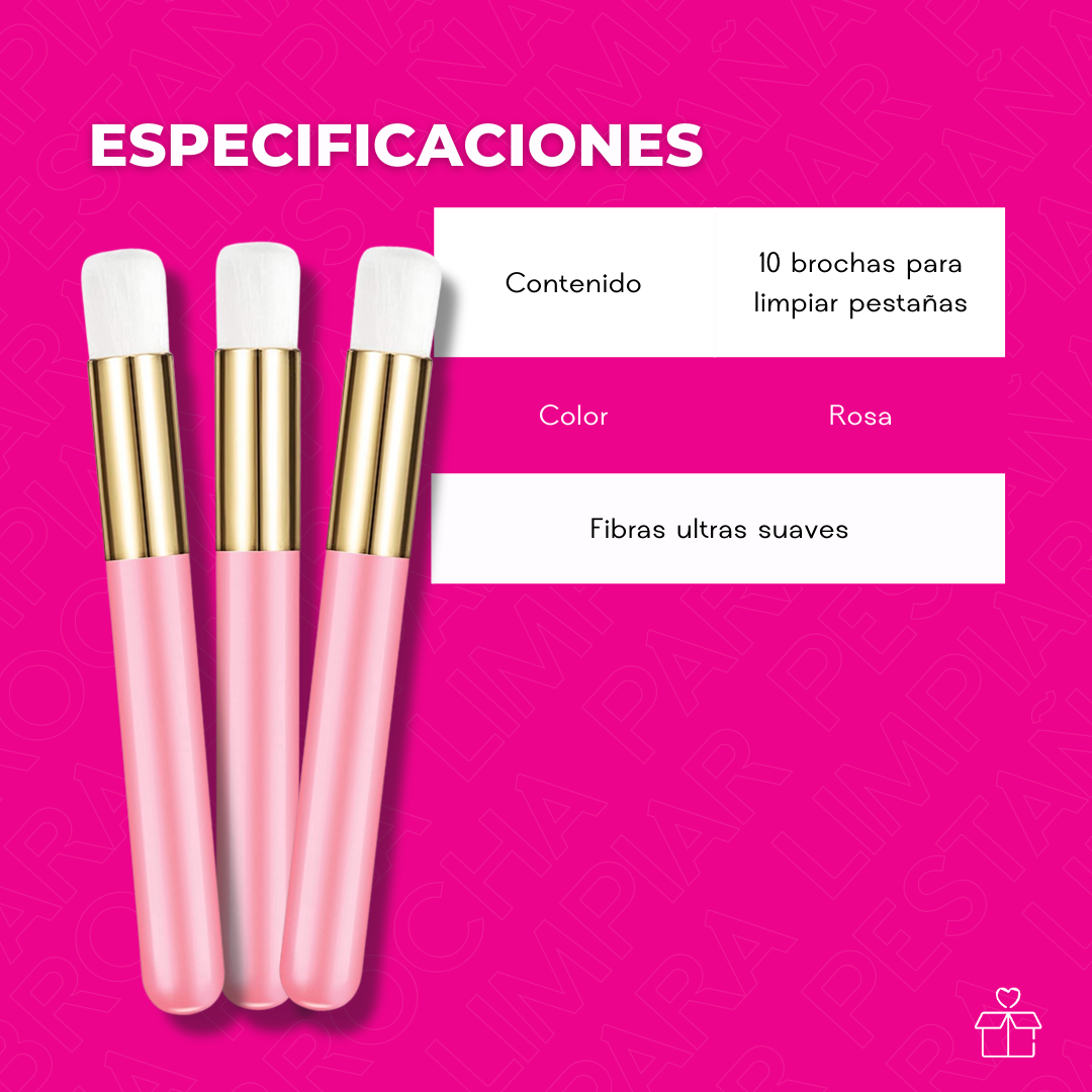 Brocha Para Limpiar Pestañas 1x1 Mink Lash 10pzas