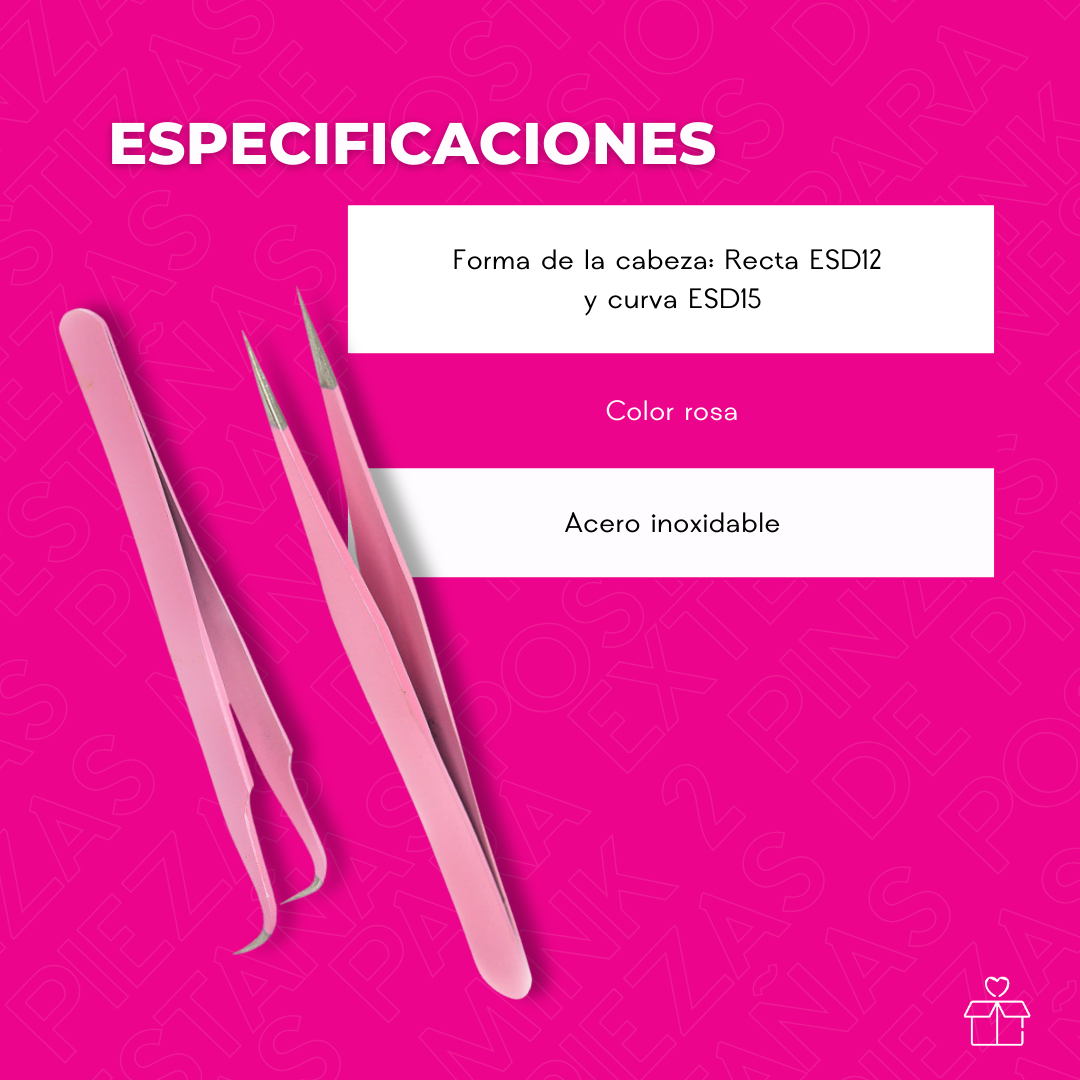 2 Piezas De Pinzas Para Extensiones Pestañas Postizas Mink