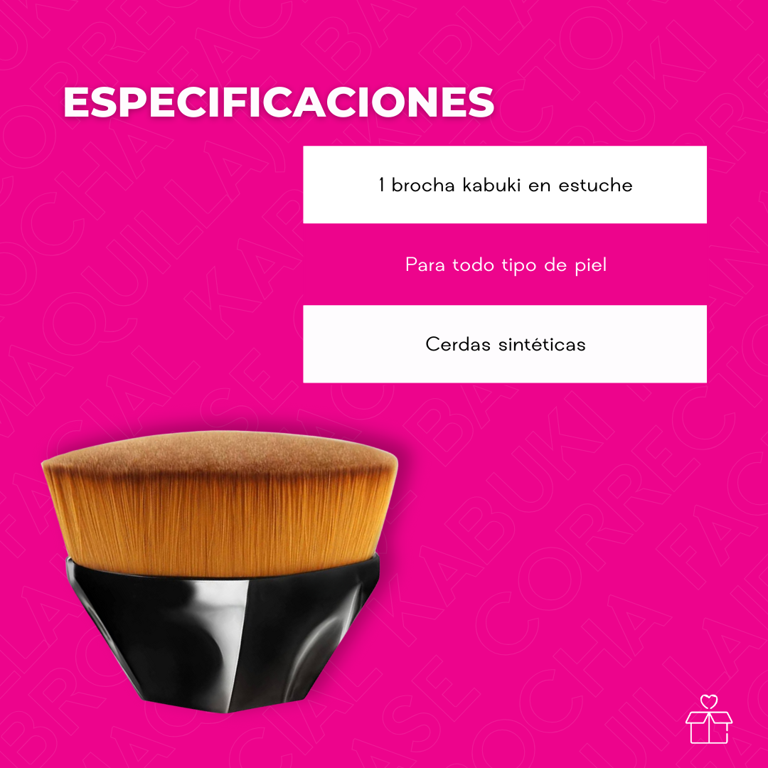 Brocha Facial Kabuki Plana para Maquillaje