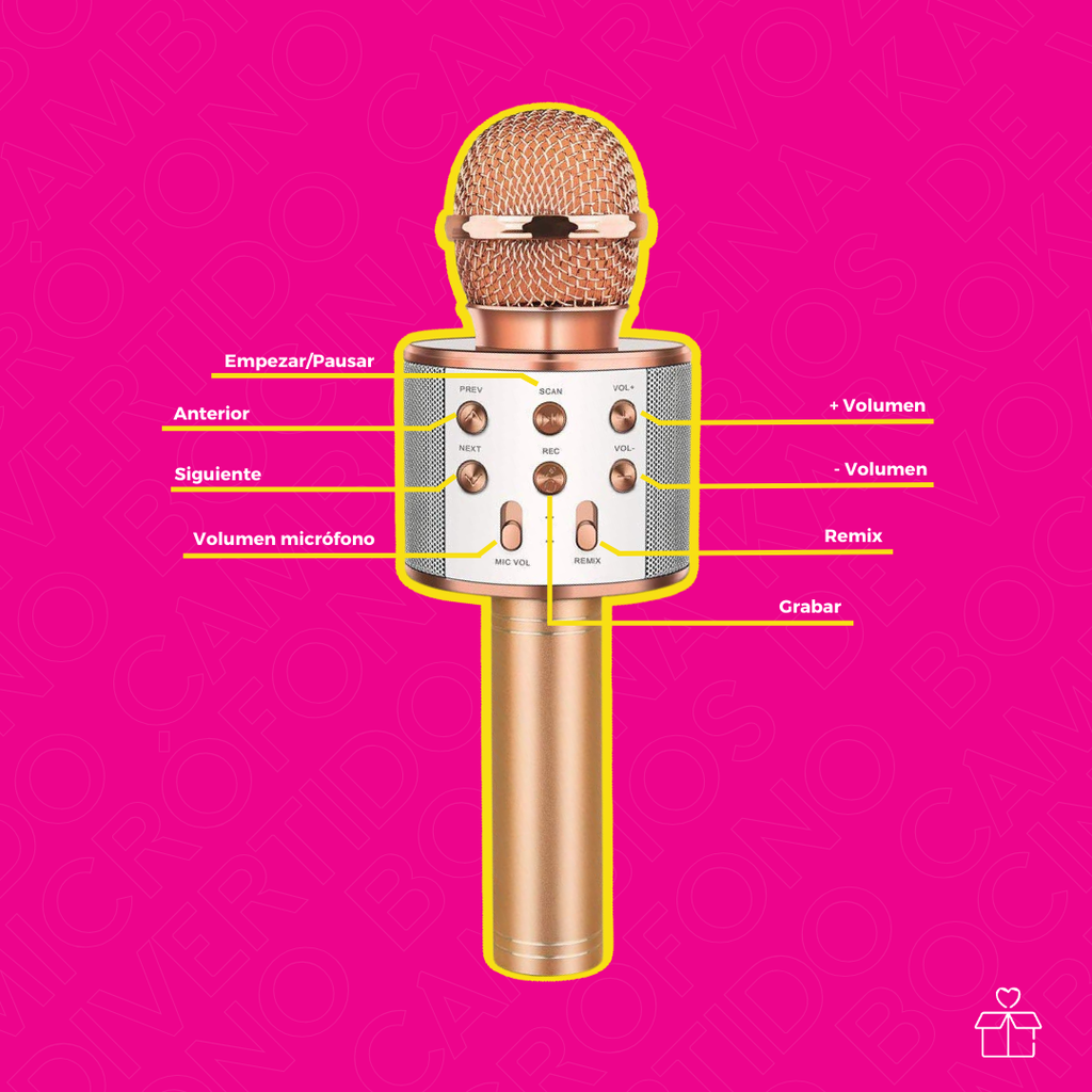 Micrófono Bocina Karaoke Divertido Cambios De Voz Bluetooth