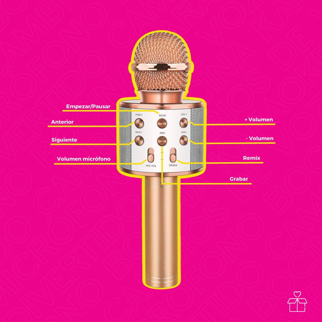 Micrófono Bocina Karaoke Divertido Cambios De Voz Bluetooth