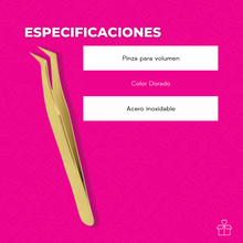 Cargar imagen en el visor de la galería, Pinza Dorada Para Volumen De Pestañas
