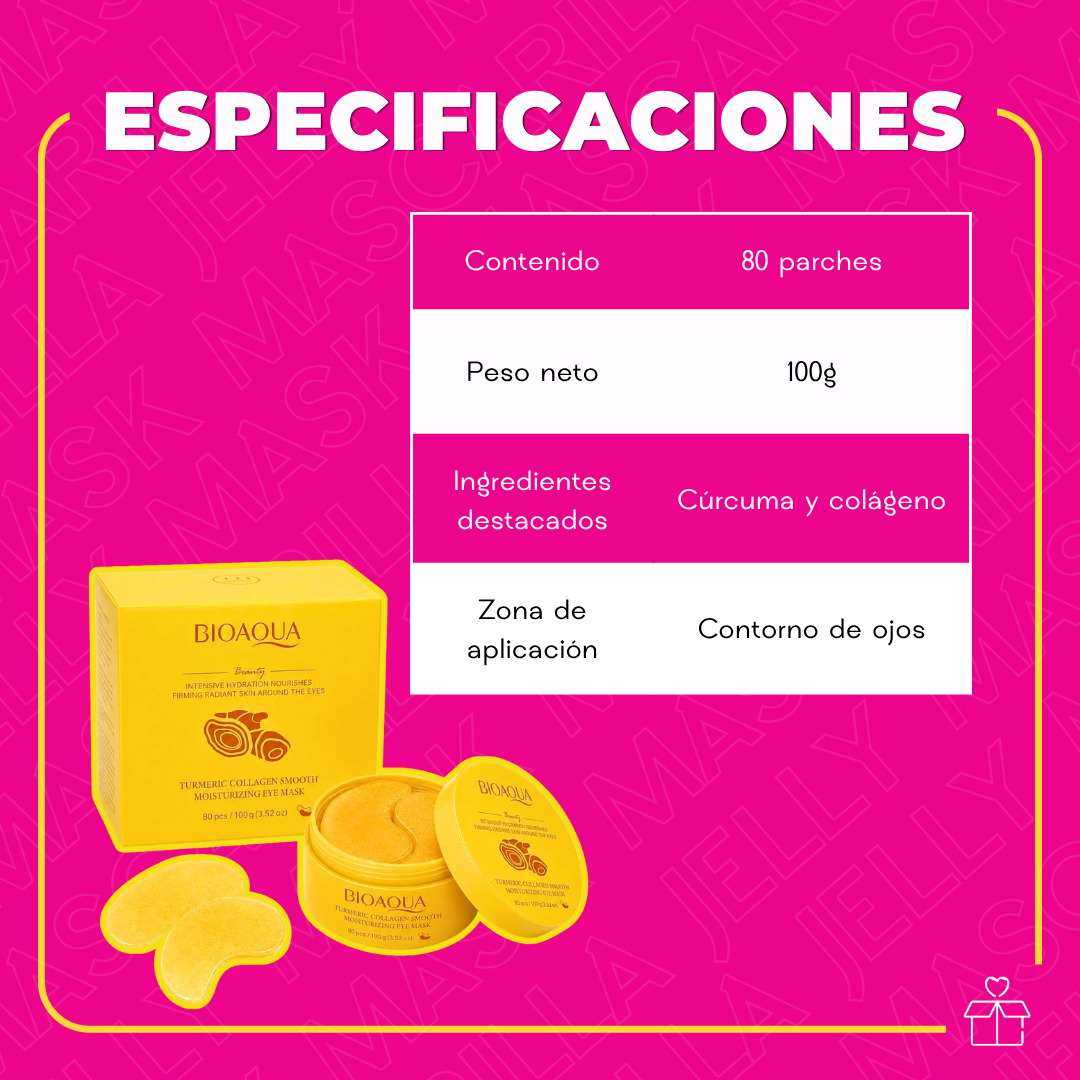 Parches BIOAQUA Cúrcuma y Colágeno Hidratantes
