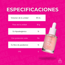 Cargar imagen en el visor de la galería, Anua Peach 70% Serum Tratamiento De Hiperpigmentación Momento de aplicación Día/Noche Tipo de piel Mixta OnlyShop Mexico
