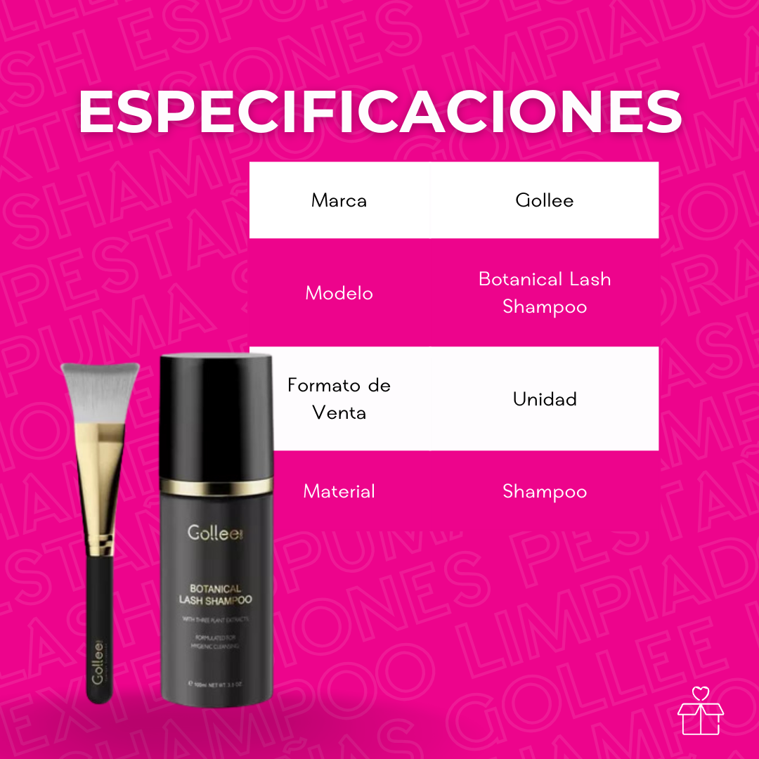 Lash Espuma Shampoo Limpiadora Extensiones Pestañas Gollee OnlyShop Mexico