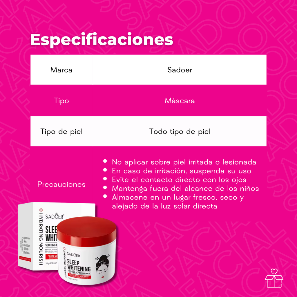 Máscara Facial Sadoer de Noche