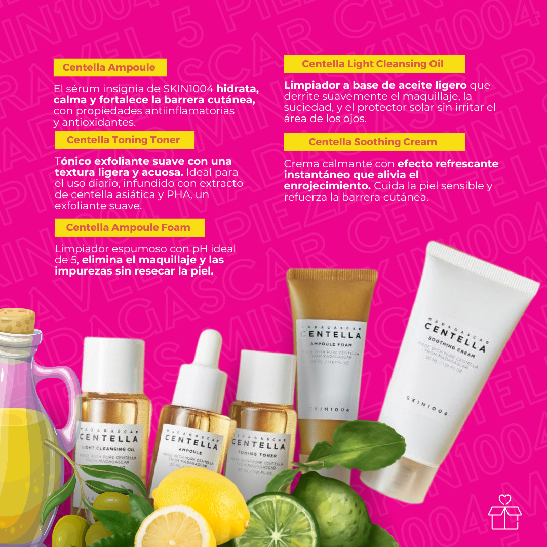 Skin1004 Madagascar Centella Travel 5 Piezas Mini Momento De Aplicación Día/noche Tipo De Piel Todo Tipo De Piel OnlyShop Mexico