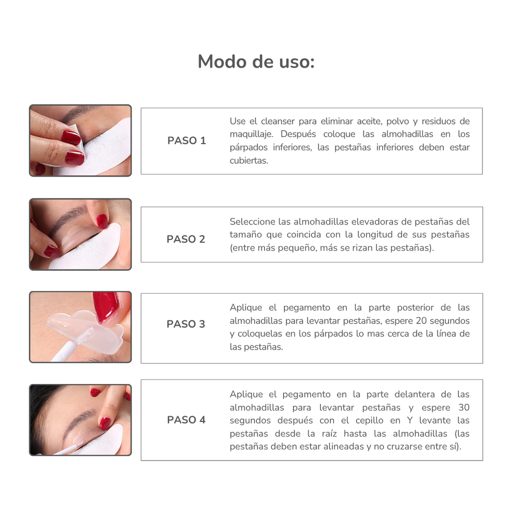 Kit Lifting De Pestañas Profesional Areum | Lash Lift Completo Con Pegamento, Pads Y Lociones