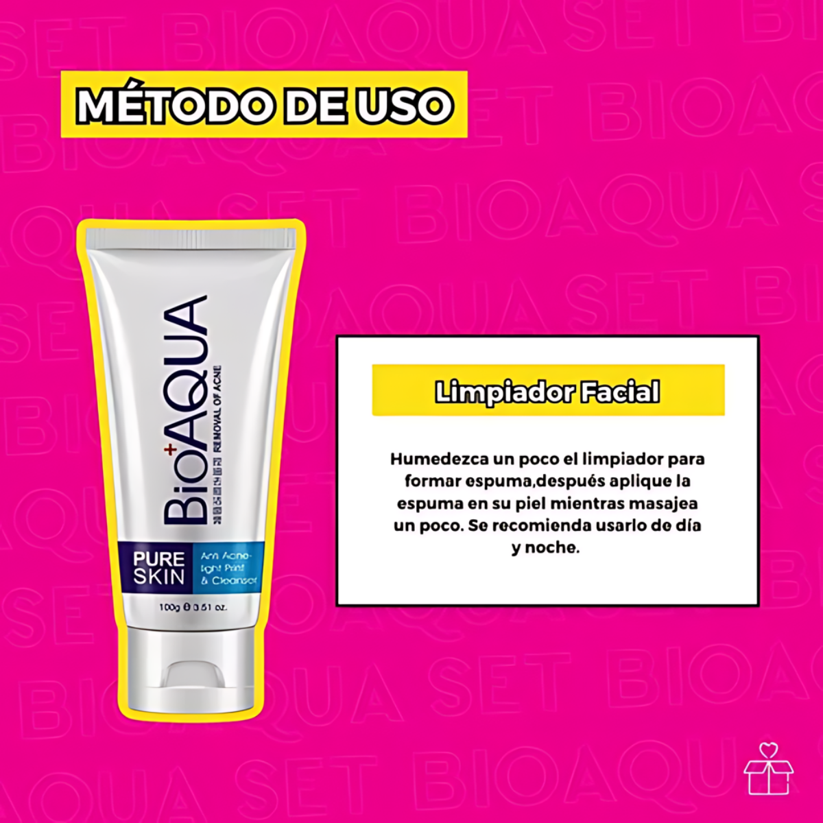 Set De 3 Pure Skin Bioaqua Retira Acne Espinillas Grasa OnlyShop Mexico