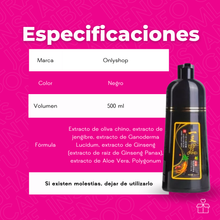 Cargar imagen en el visor de la galería, Shampoo Tinte Instantaneo Cubre Canas Natural Jengibre 500ml
