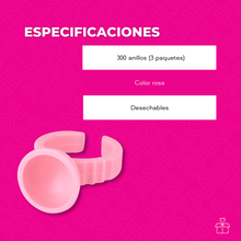 Cargar imagen en el visor de la galería, 300 Anillos con división para extensión de pestañas mink
