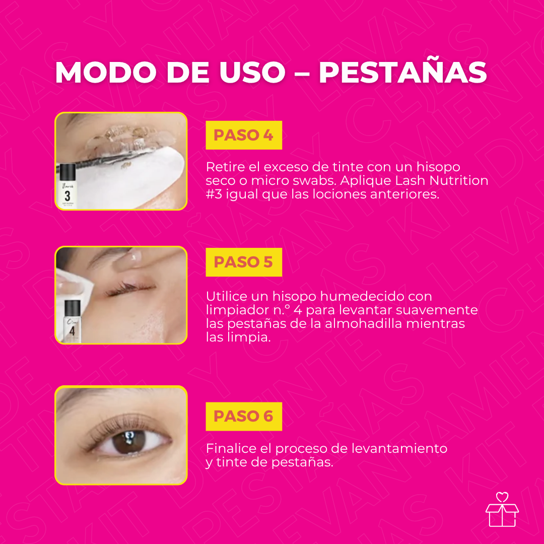 Kit de Tinte y Lifting para Pestañas y Cejas GOLLEE
