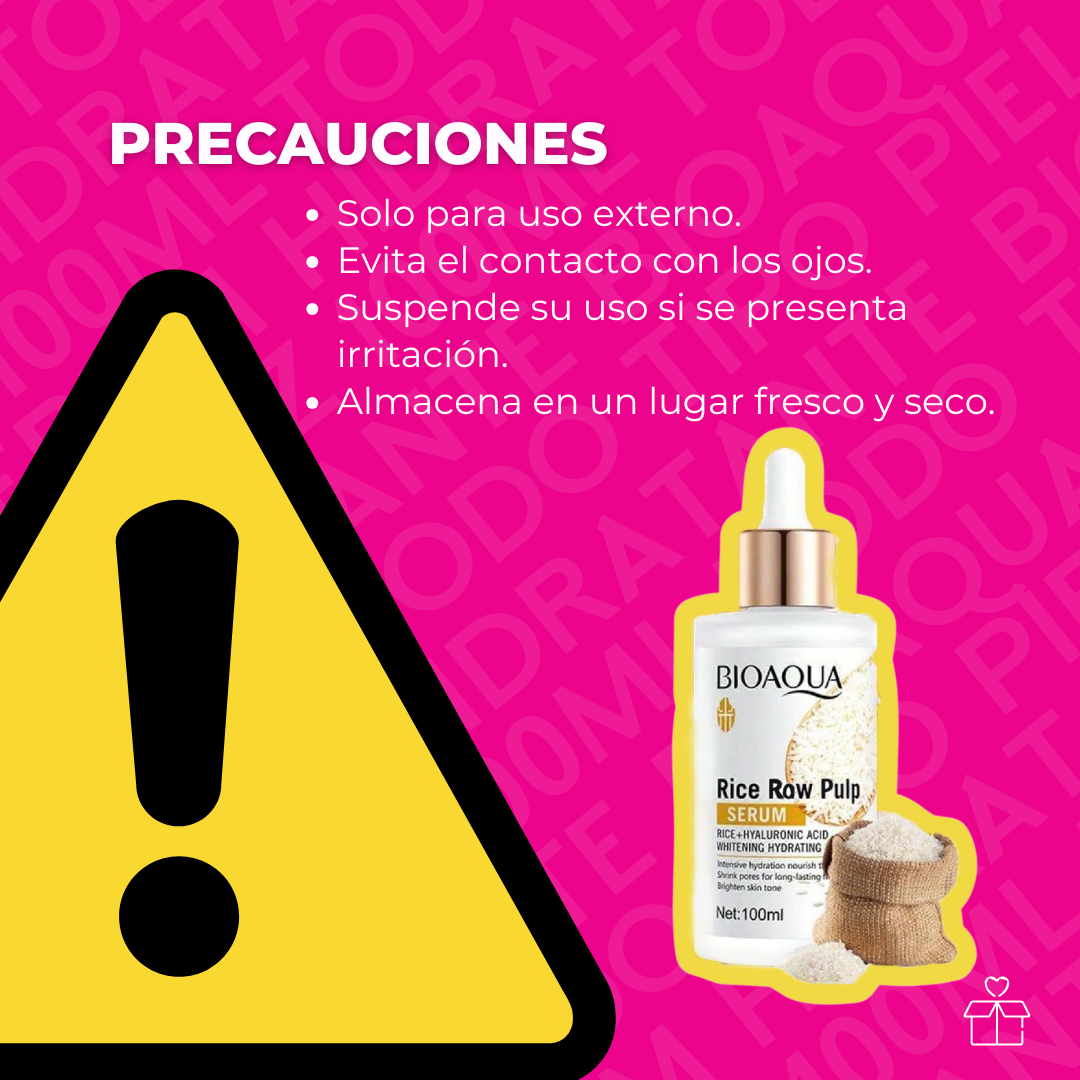 Sérum Hidratante Bioaqua Arroz 100ml Todo Tipo Piel