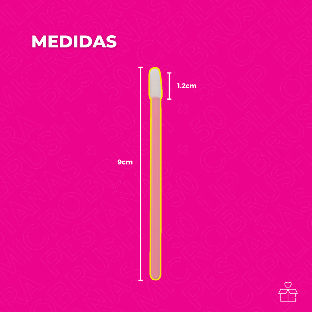 100 Microbrush, 50 Cepillos, 50 Lip Brush Pestañas Y Cejas Color Al Azar