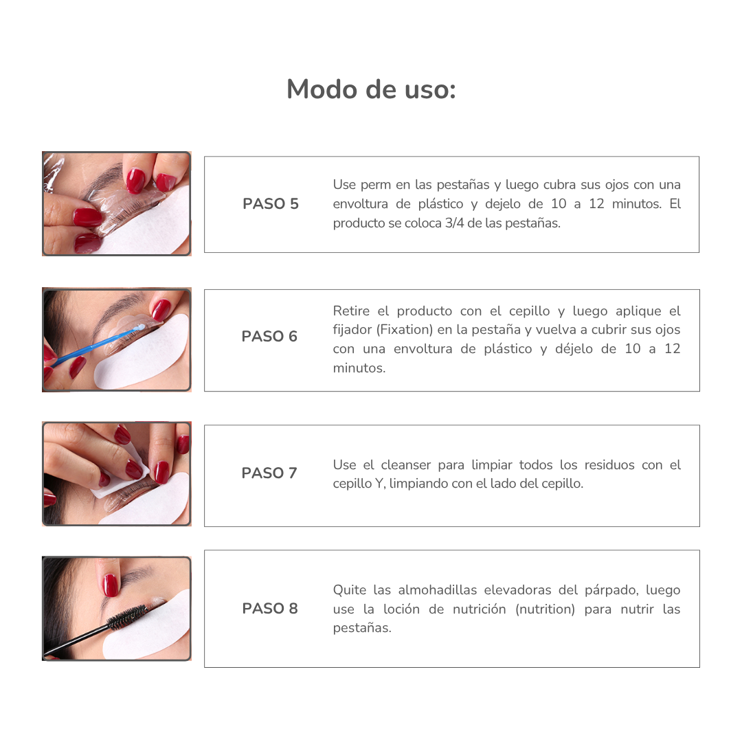 Kit Lifting De Pestañas Profesional Areum | Lash Lift Completo Con Pegamento, Pads Y Lociones