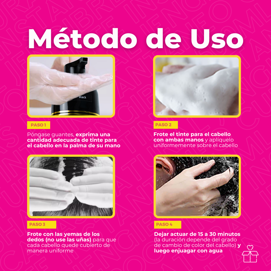 Shampoo Tinte Instantaneo Cubre Canas Natural Jengibre 500ml