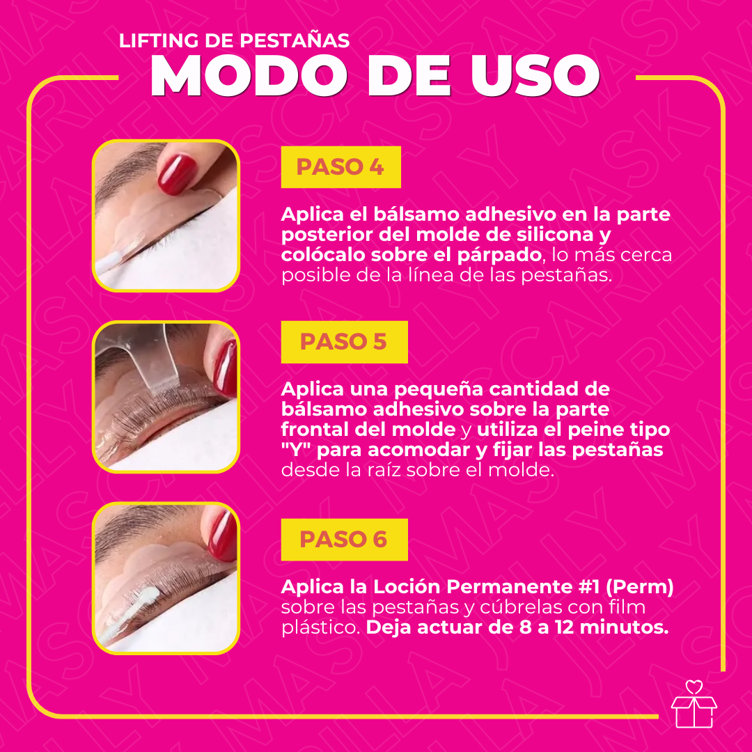 Kit de Lifting para Pestañas y Cejas ICONSIGN con Bálsamo Adhesivo Plant Extract