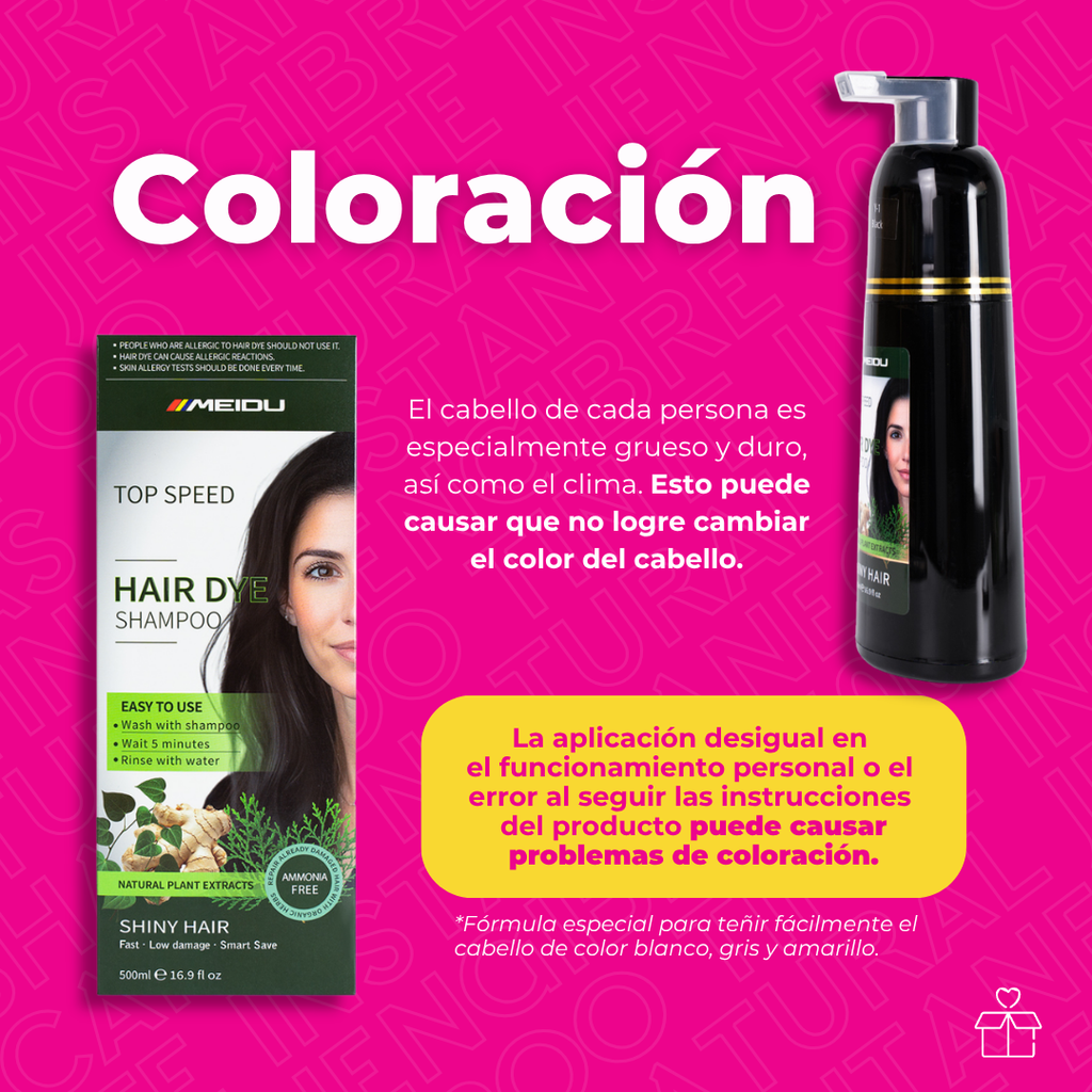 Shampoo Tinte Instantaneo Cubre Canas Natural Jengibre 500ml